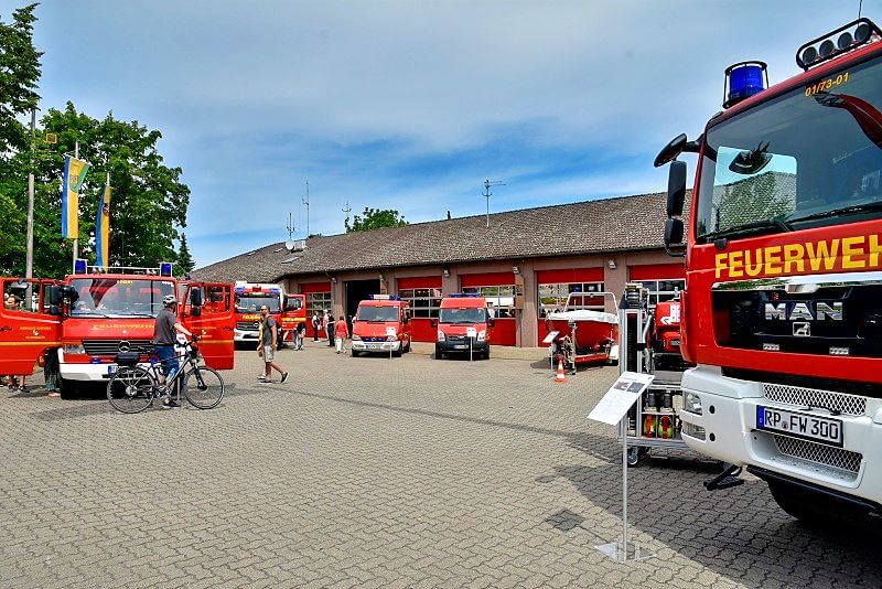 Aufnahme vom Tag der offenen Tür bei der Freiwillige Feuerwehr Altrip am Pfingstsonntag, 9. Juni 2019